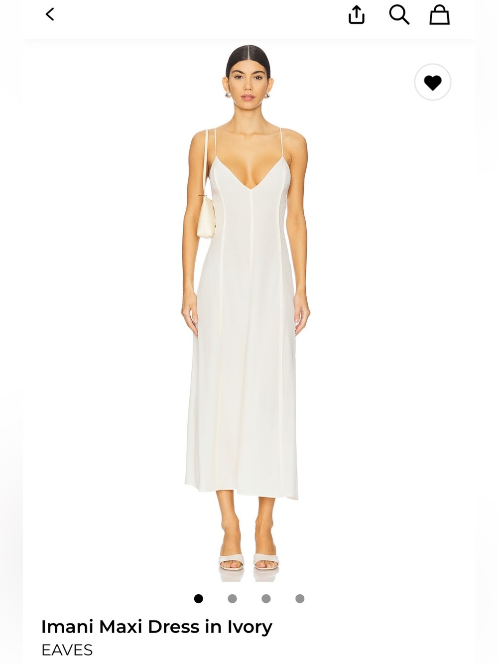 Eaves Imani Maxi Slip Dress in Ivory